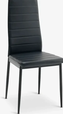 TOREBYSilla de comedor TOREBY polipiel negro/negro