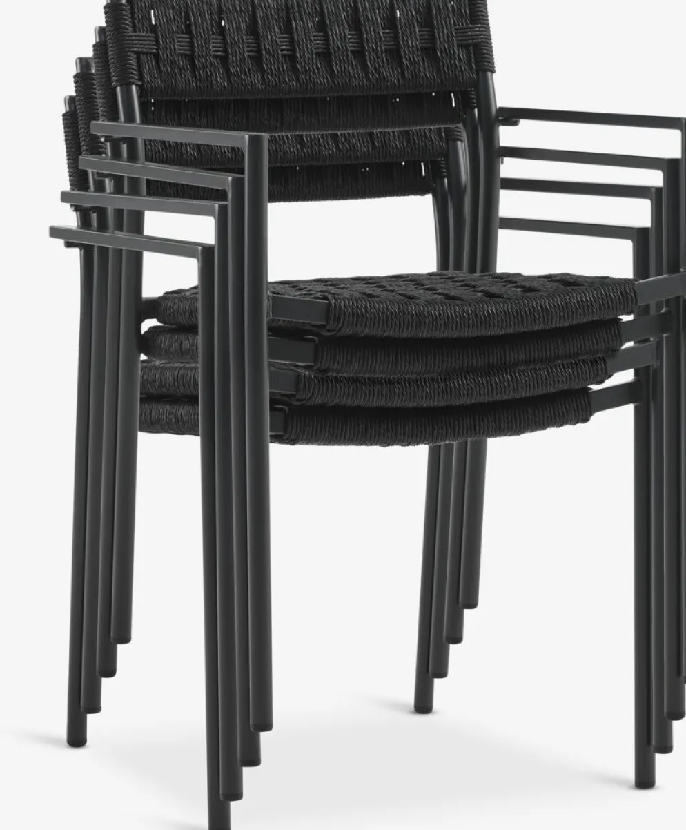 TRILLEVALLENSilla apilable TRILLEVALLEN negro