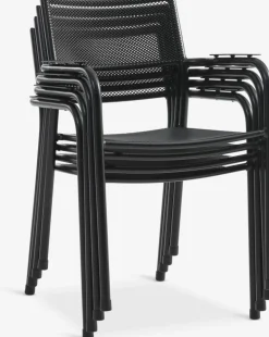 TYDAL + HEMSEDALMesa TYDAL L208/272 + 4 sillas HEMSEDAL negro