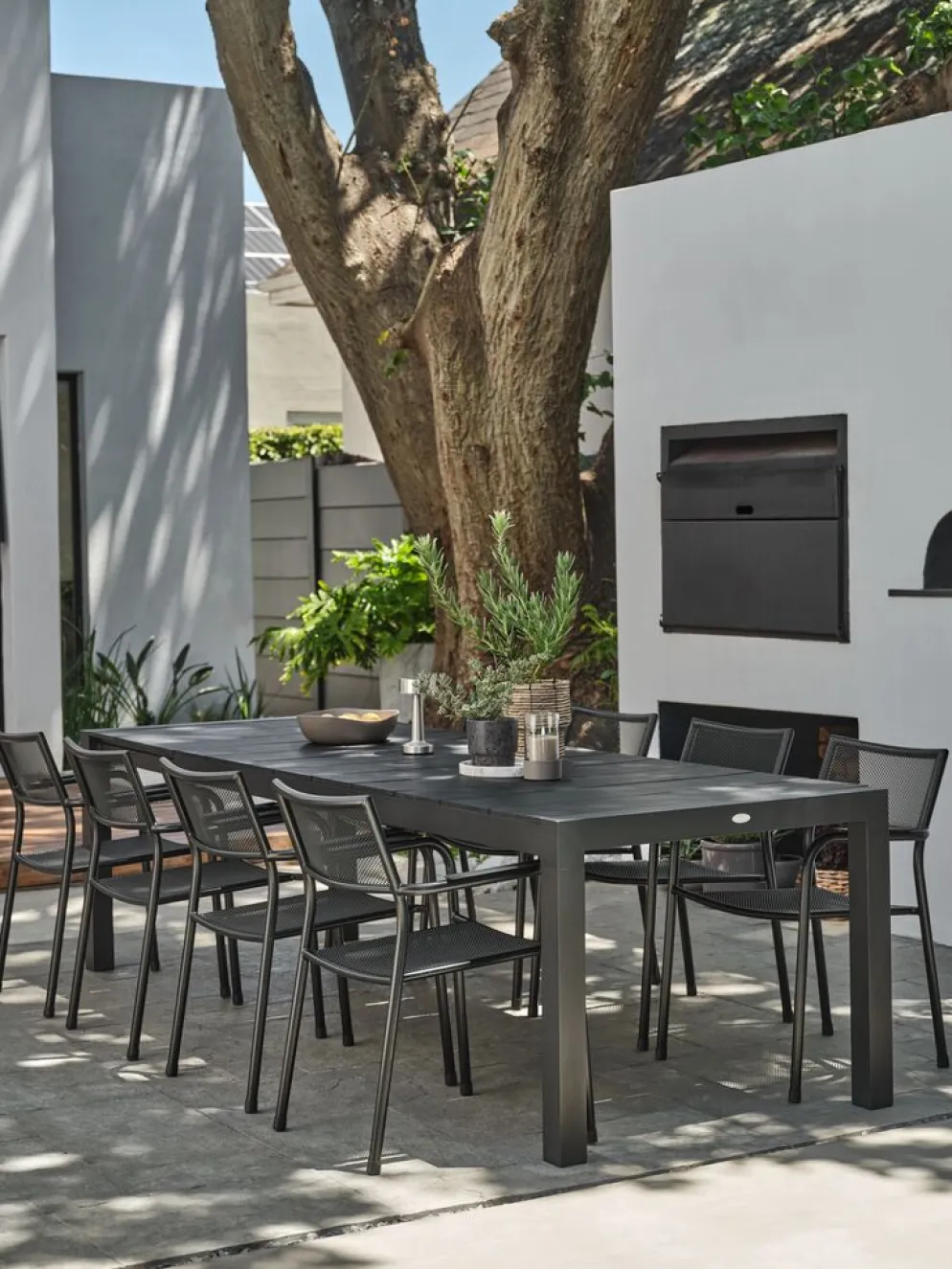 TYDALMesa de jardín TYDAL A95xL208/272 negro