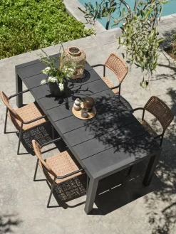 TYDALMesa de jardín TYDAL A95xL208/272 negro