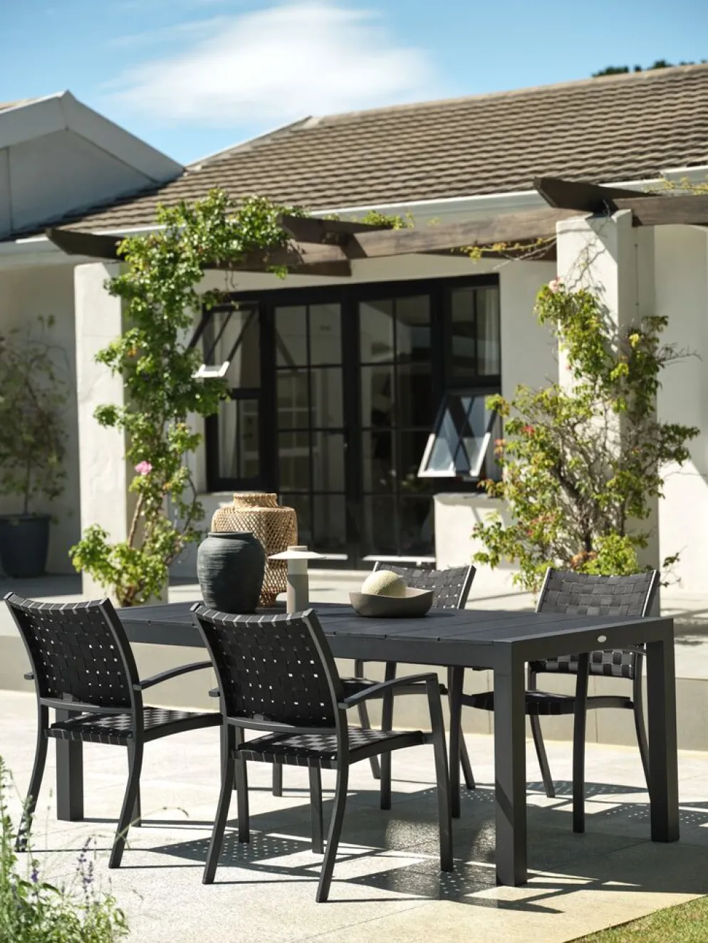 TYDALMesa de jardín TYDAL A95xL208/272 negro
