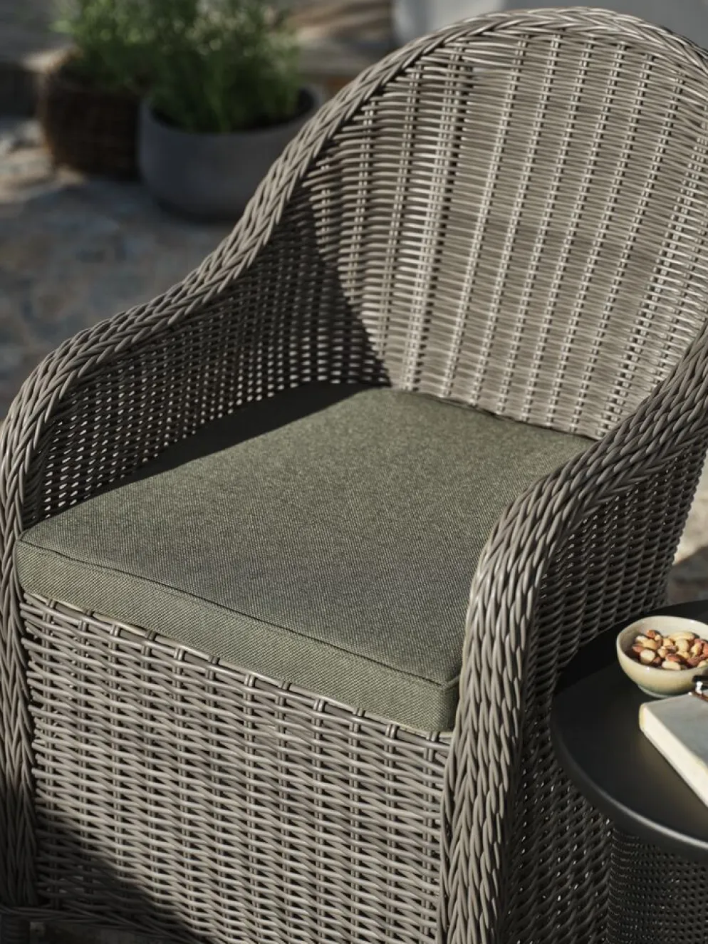 UDSIGTENCojín de jardín para silla UDSIGTEN oliva oscuro