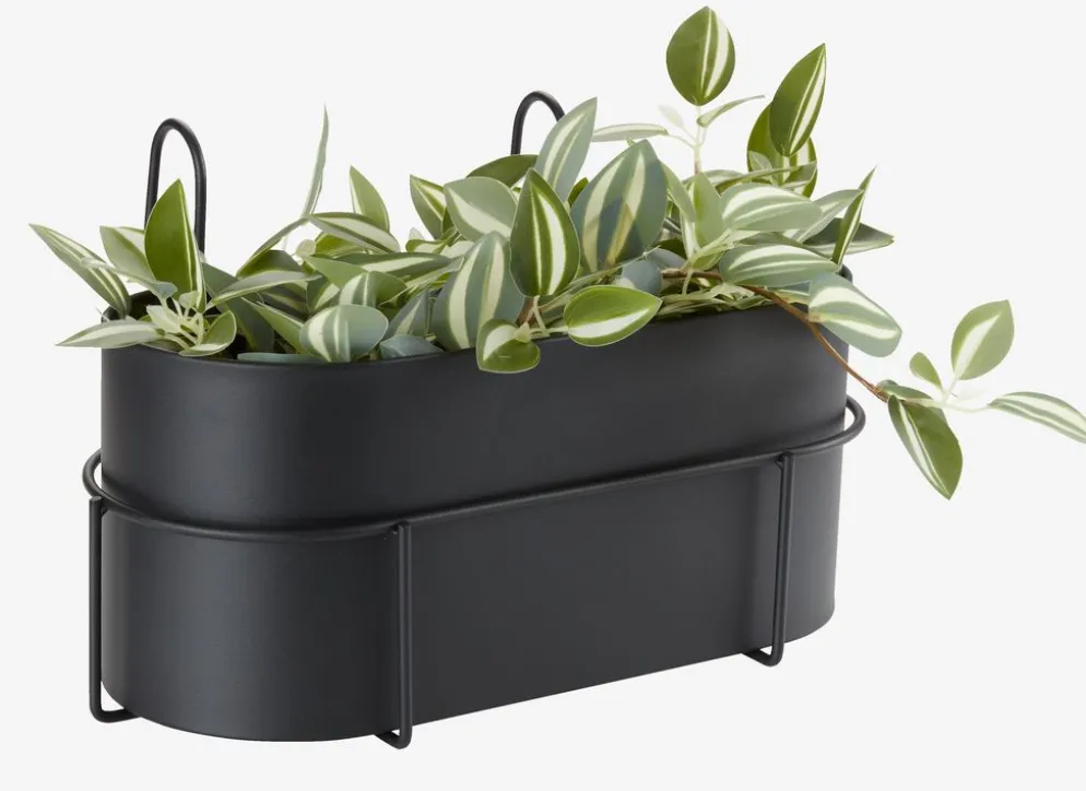 UGLEJardinera balcón UGLE A23xL37xA22 negro