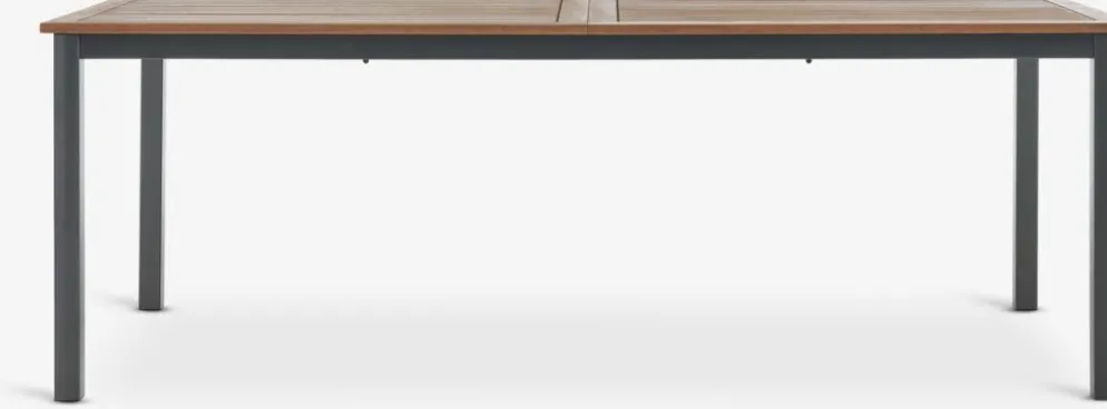 ULBJERG + SIRDALMesa ULBJERG L214/297 madera dura + 4 sillas SIRDAL gris