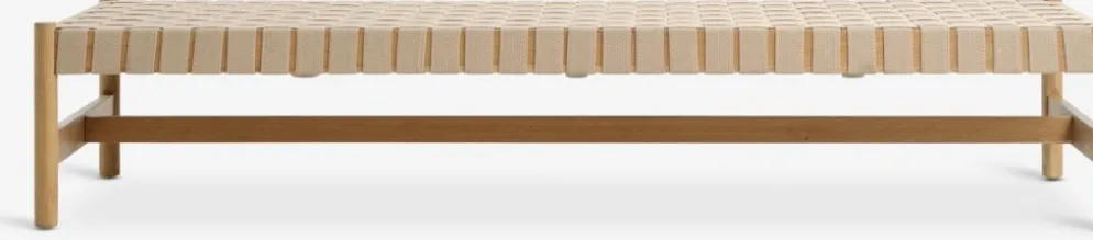 VADEHAVETDiván cama VADEHAVET 189x67 tela natural/roble