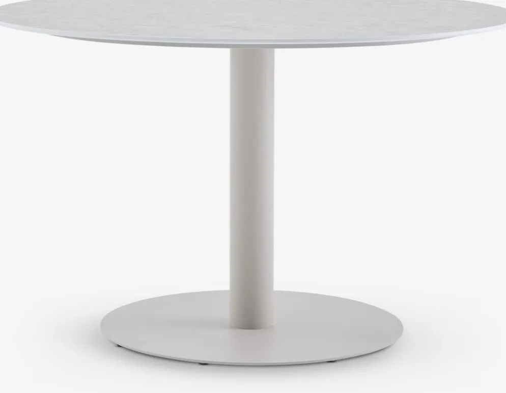 VAMDRUP + GILJAMesa VAMDRUP Ø120 + 4 sillas GILJA beis