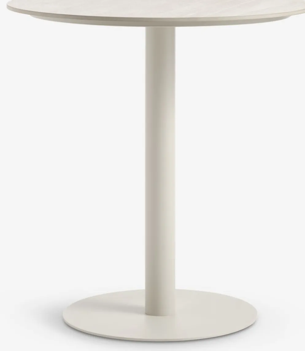 VAMDRUP + GILJAMesa VAMDRUP Ø70 + 2 sillas GILJA beis