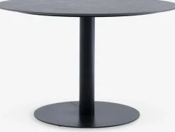 VAMDRUP + INGSTRUPMesa VAMDRUP Ø120 gris + 4 sillas INGSTRUP negro