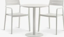 VAMDRUP + INGSTRUPMesa VAMDRUP Ø70 + 2 sillas INGSTRUP beis