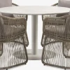 VAMDRUP + STORDALENMesa VAMDRUP Ø120 beis + 4 sillas STORDALEN natural