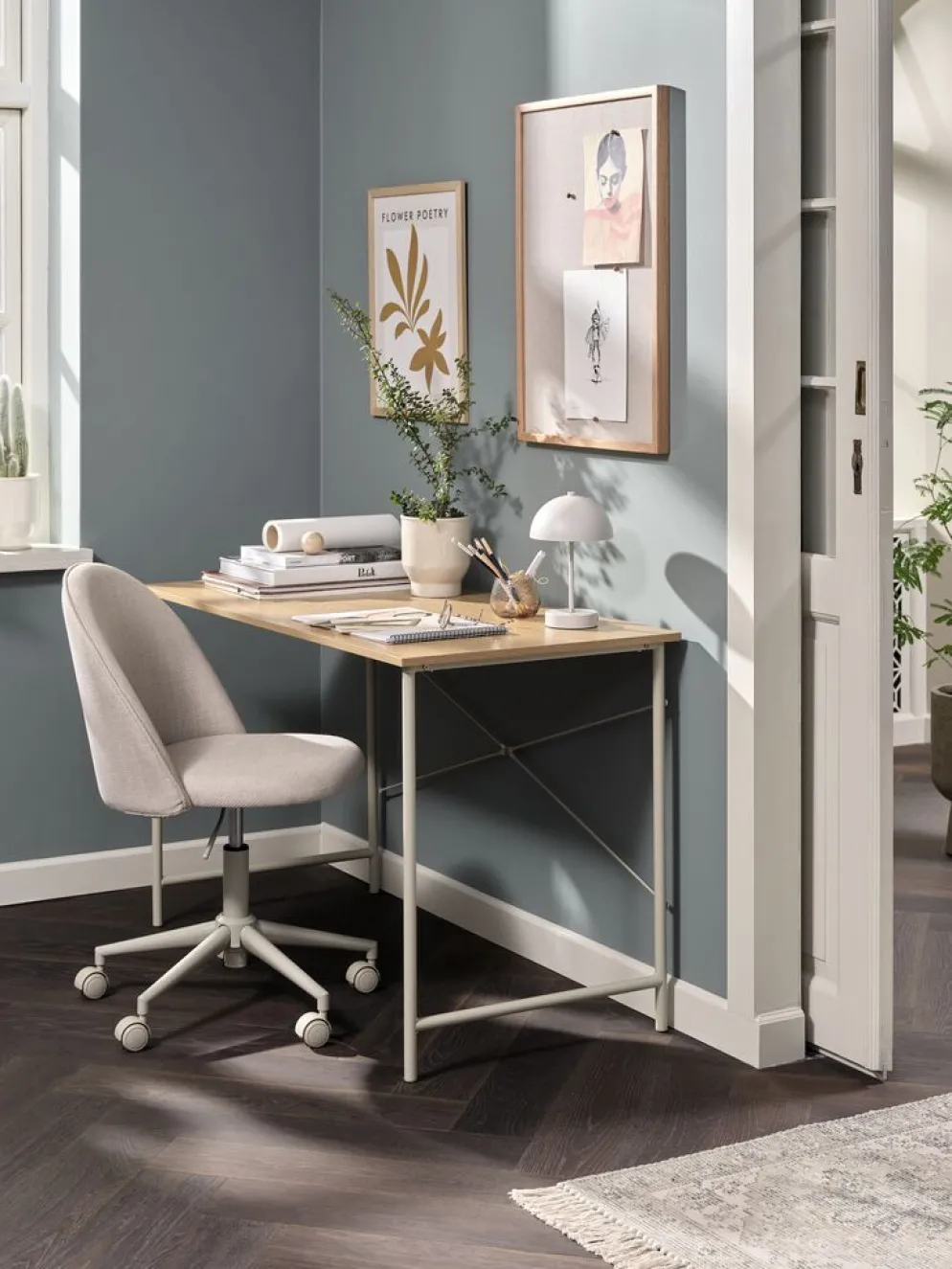 VANDBORGEscritorio VANDBORG 60x120 color roble natural/beis