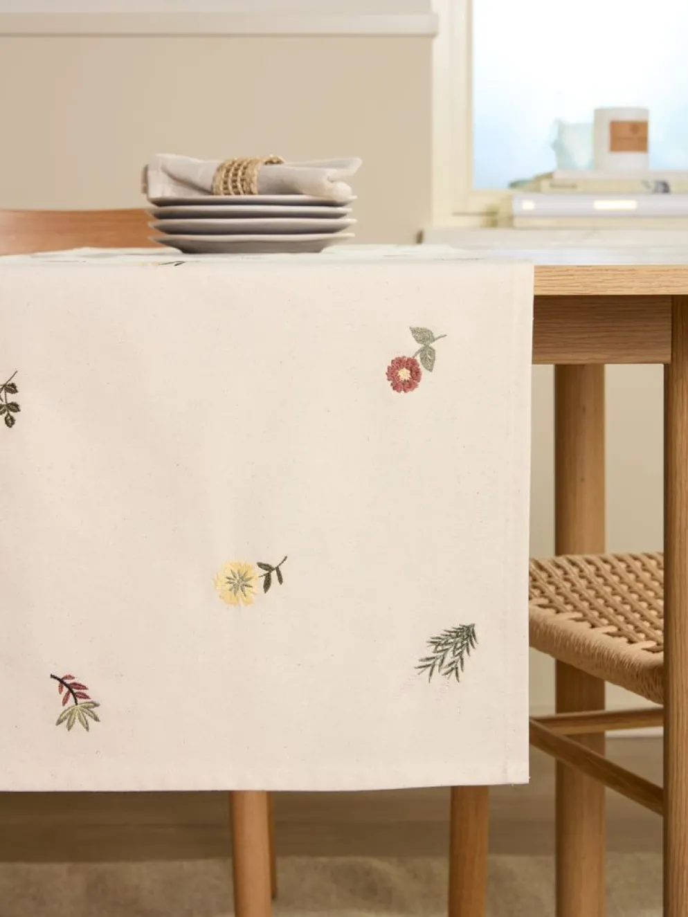 VANDIRISCamino de mesa VANDIRIS 37x150 blanco