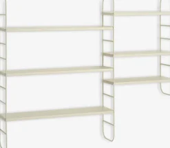 VANDRUPEstante de pared VANDRUP 6 estantes regulables beis