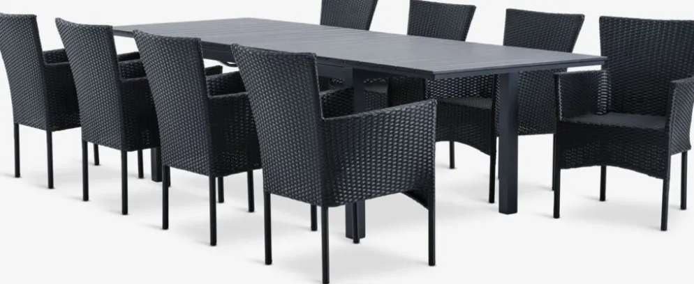 VATTRUP + AIDTMesa VATTRUP L172/276 + 4 sillas AIDT negro