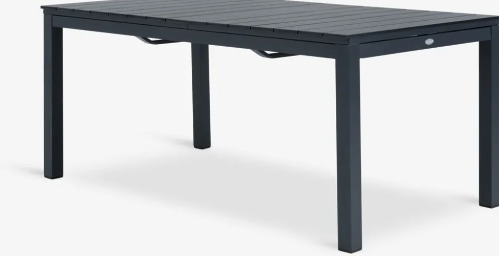 VATTRUP + MYSENMesa VATTRUP L172/276 negro + 4 sillas MYSEN gris