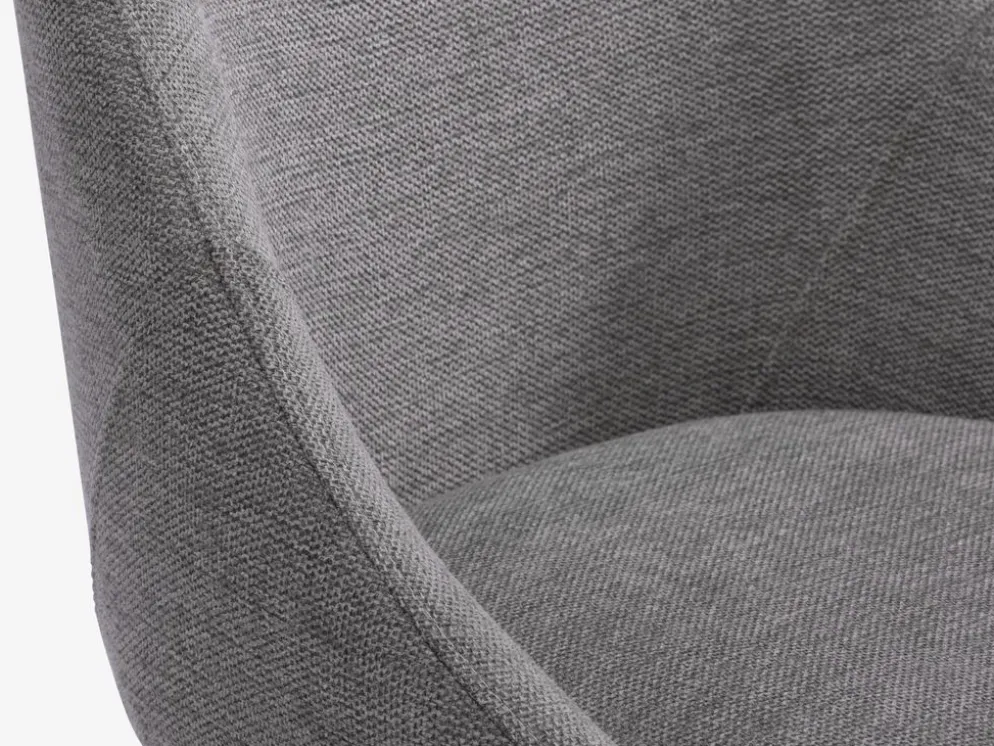 VELLEVSilla de comedor VELLEV tela arena/negro