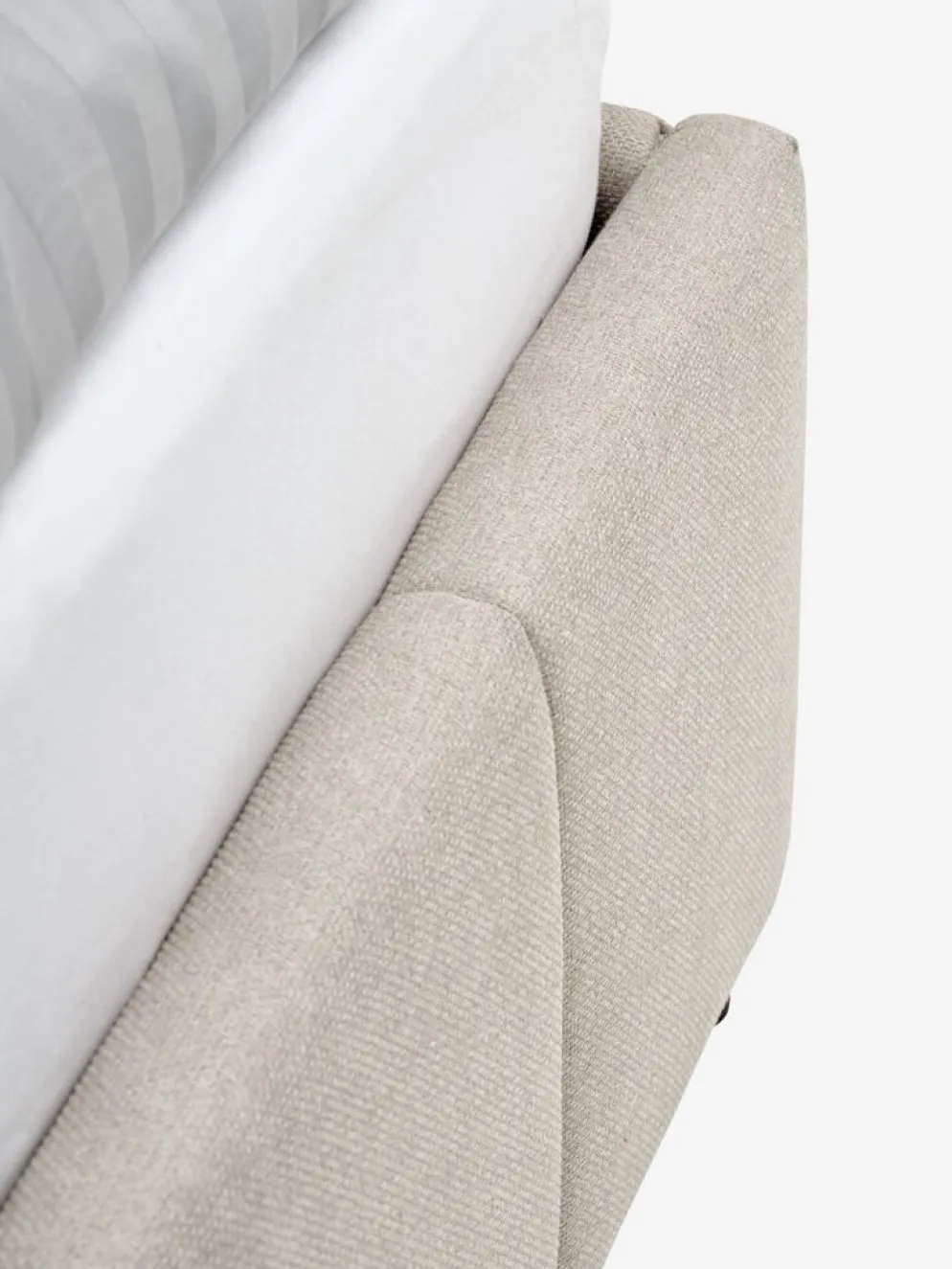 VEMMELEVEstructura de cama VEMMELEV con almacenaje 135x190 tela beis