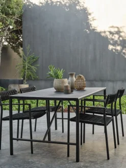 VIERLIMesa de jardín VIERLI A90xL149 negro