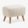 VILDSUNDPuf VILDSUND 52x41 felpa blanco crudo/roble natural