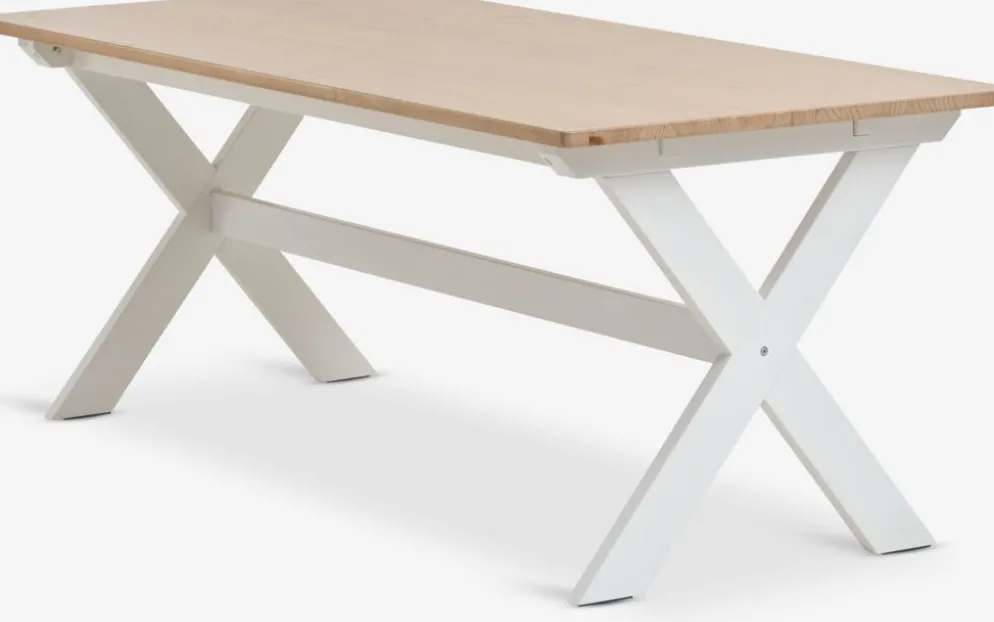 VISLINGEMesa de comedor VISLINGE 90x190 natural/blanco