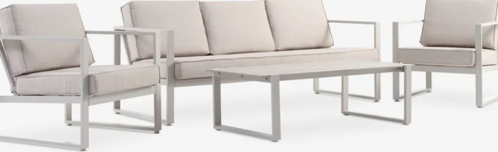 VONGEConjunto muebles jardín VONGE 5 plazas beis