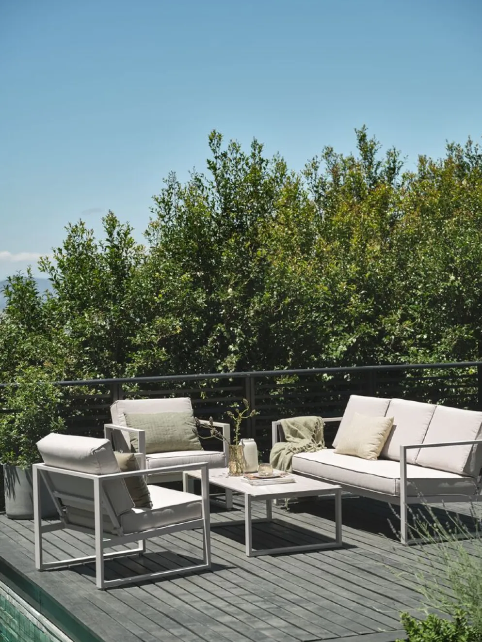 VONGEConjunto muebles jardín VONGE 5 plazas beis