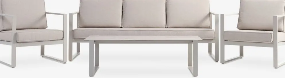 VONGEConjunto muebles jardín VONGE 5 plazas beis