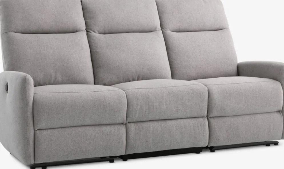 VONSILDSofá VONSILD 3 plazas reclinable eléctrico gris claro