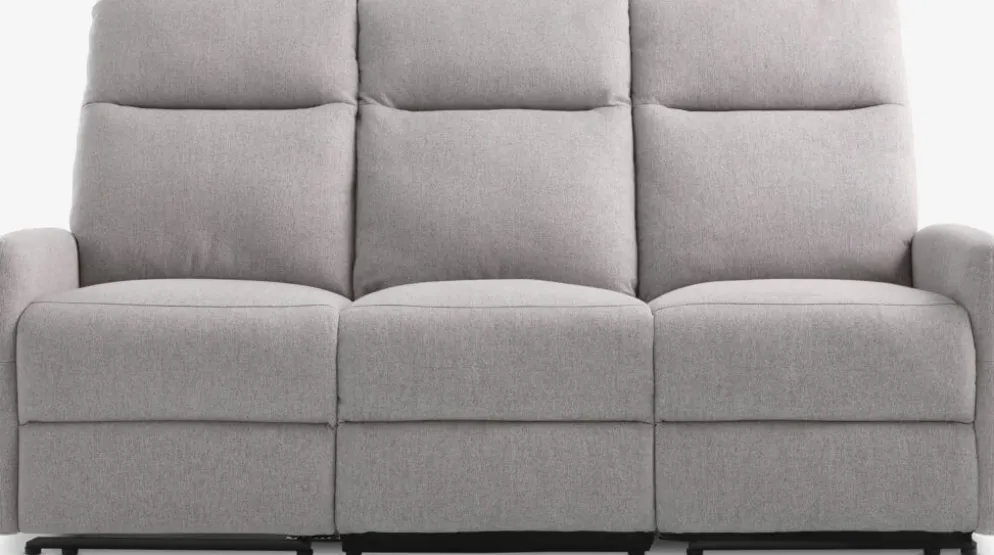 VONSILDSofá VONSILD 3 plazas reclinable eléctrico gris claro
