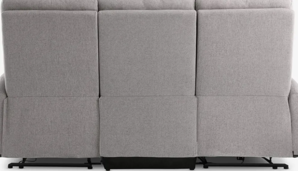 VONSILDSofá VONSILD 3 plazas reclinable eléctrico gris claro
