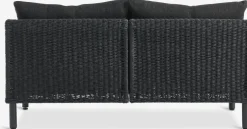 VOSSSofá de exterior VOSS 2 plazas negro