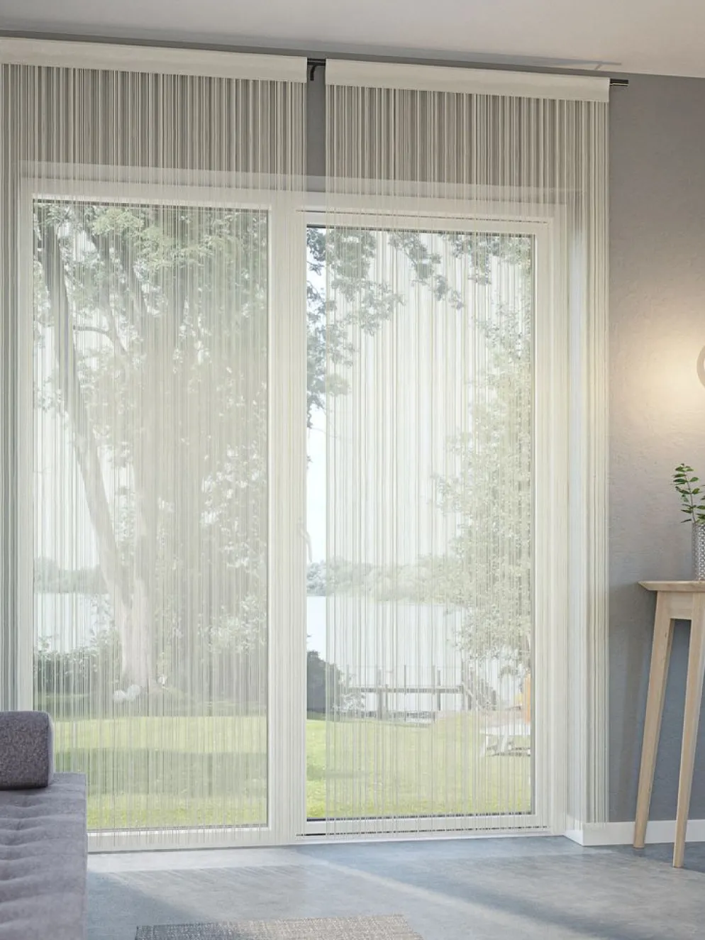 YXLANCortina de hilos YXLAN 1x90x245 crema